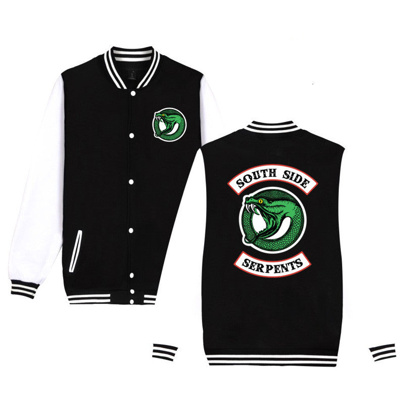Men&#039;s Jackets Riverdale Southside Street Wind Snake Baseball Hoodie Fashion Fitness Uniform 4XL XXS 60ZJ