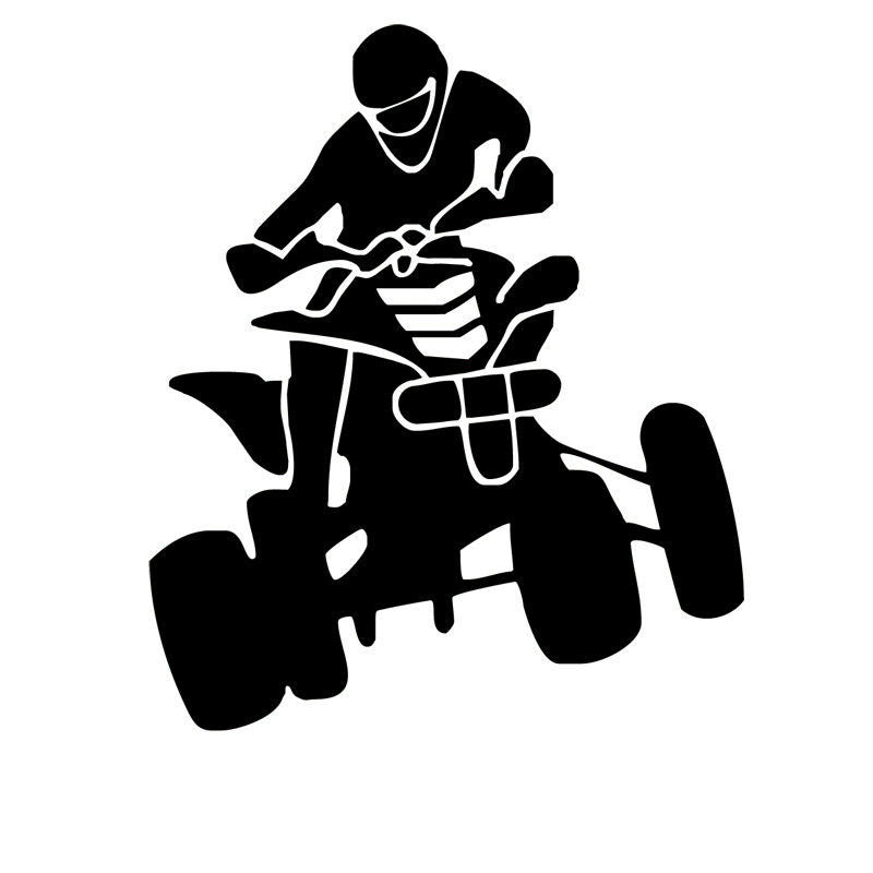 Car Sticker Motorcycle Racing Sticker Personality Creative Decal Car Decoration Decal Cover Scratch Black-White, 13cm*11cm