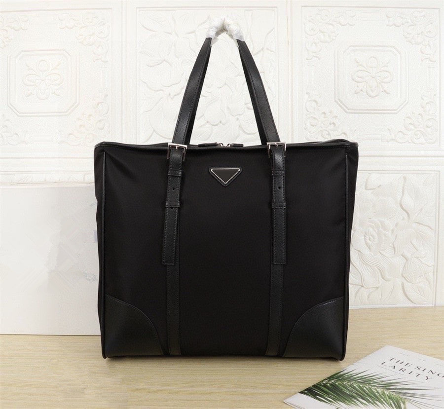 2021 men&#039;s black waterproof nylon designer briefcase laptop bag large capacity classic casual office handbag