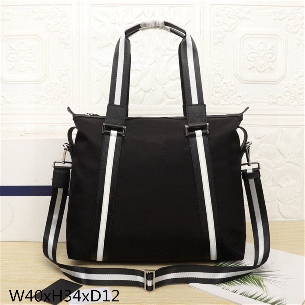 2021 Men&#039;s black leather designer briefcase high quality laptop bag large capacity retro fashion office handbag