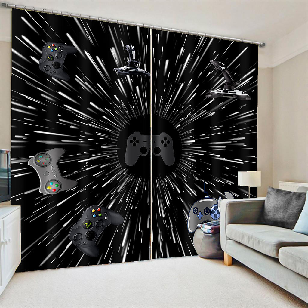 High quality custom 3d fabric black blackout curtain soundproof windproof curtains Drapes Cortinas