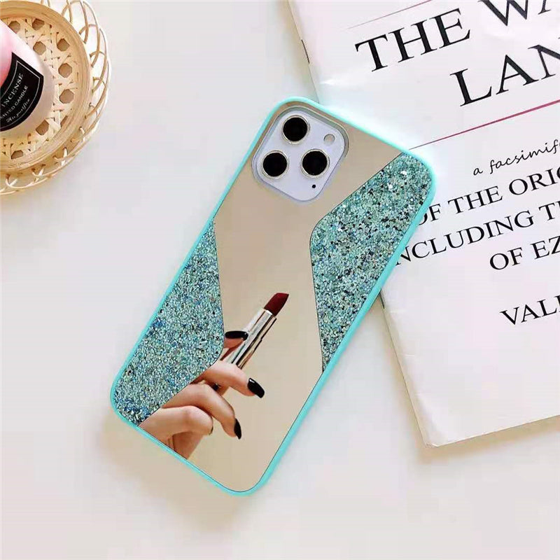 7Colors In Stock S Shape Mirror Glitter Phone Cases Mobile Phones Case Cover For iPhone 13 12 Mini 11 Pro Max X XS XR 7 8 Plus Samsung S20Ultra S20F