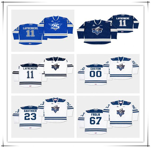 Custom CHL Men Hockey Rimouski Oceanic Jersey Alexis Lafreniere Frederik Gauthier Michael Frolik Sidney Crosby Cedric Pare Dmitry Zavgorodniy Good