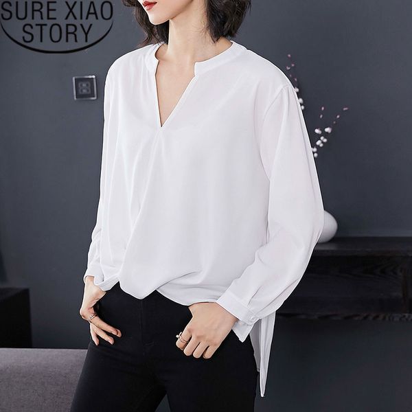 Blusas Mujer De Moda Fashionl Long Sleeve Shirts Plus Size M-4XL Women Solid Womens Tops And Blouses 2053 50 210415