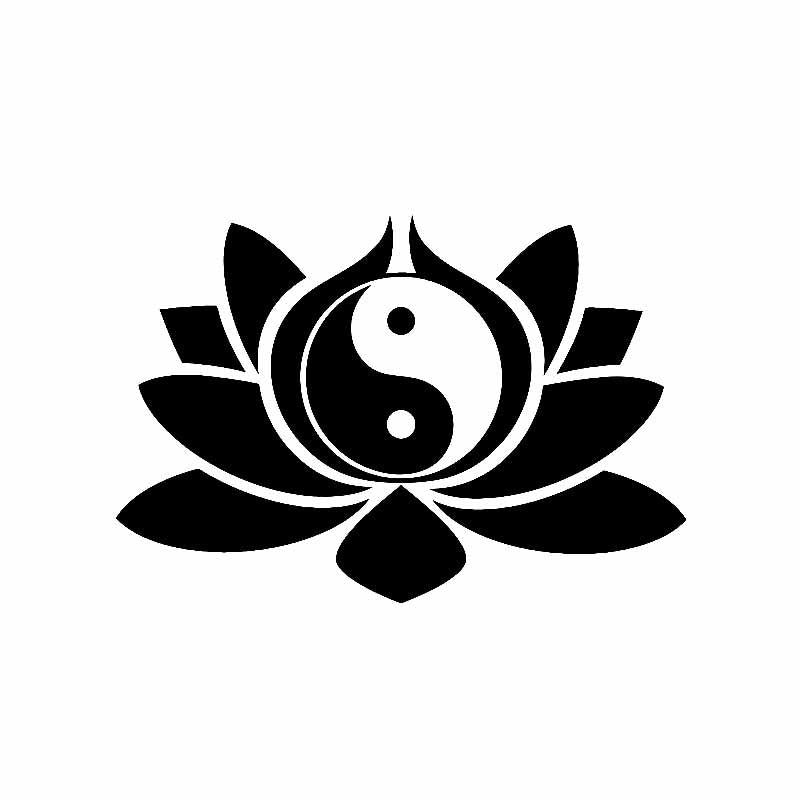 Personality Gossip Lotus Flower Symbol Buddhism Yoga Car Sticker Automobiles Motorcycles Exterior Accessories Vinyl Decals