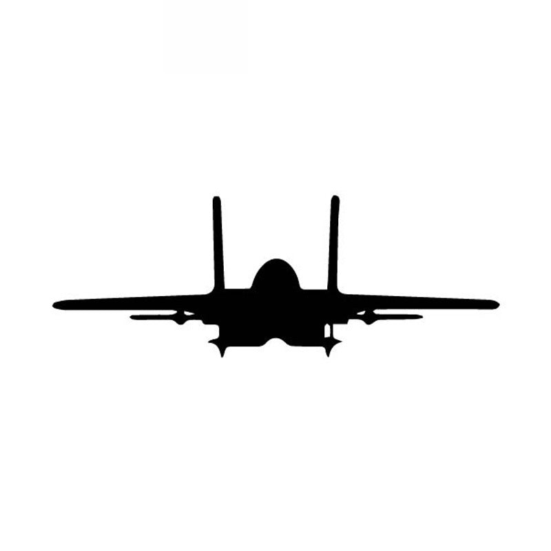 Cool Combat Airplane Pattern Decals, Exquisite Car Window Decoration, Personalized Waterproof Decals, Black-white, 16cm*6cm