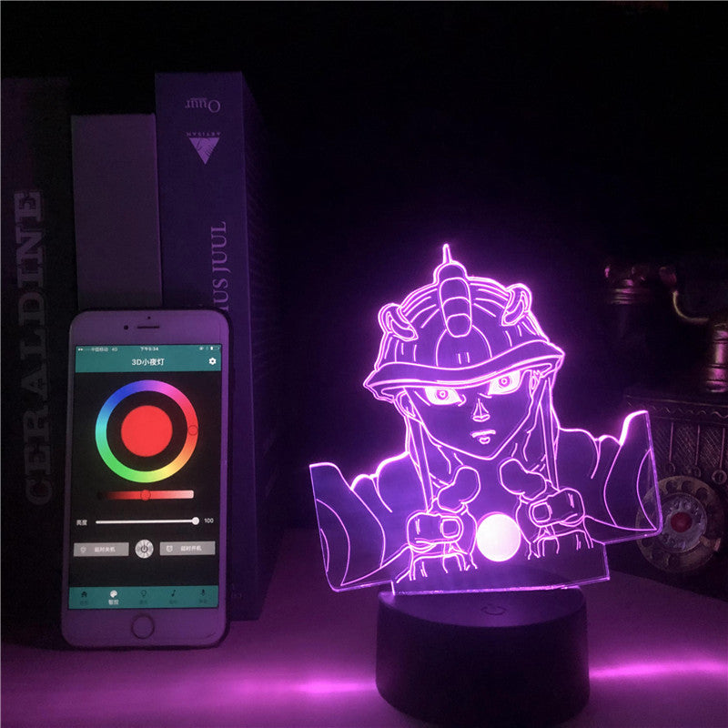 Bluetooth Nightlight 3D Desk Lamp HUNTER Meruem LED Anime Light USB Powered Color Changing Gift for Teenager Kids Friends