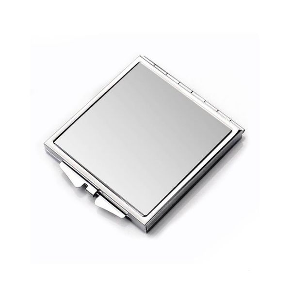 62mm Square Metal Cosmetic Compact Mirror Blank Makeup Mirrors Gifts 100pcs-lot SN2227