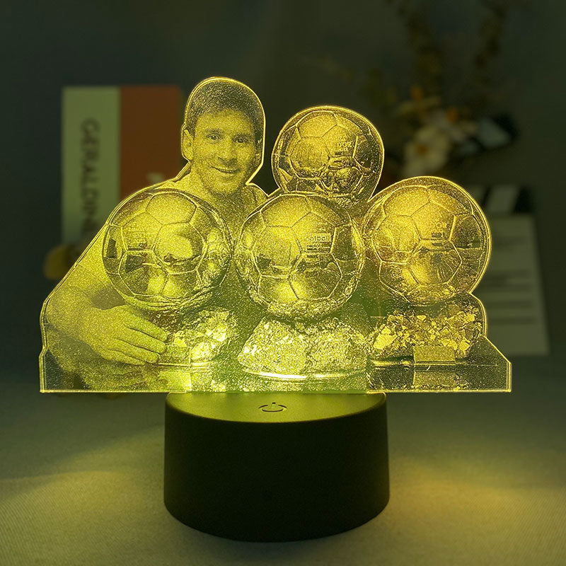 LED Night Light 3D Picture Lamp Touch Switch Football Superstar Bedside Atmosphere Desk Nightlight Soccer Fans Birthday Gift Dropshipping