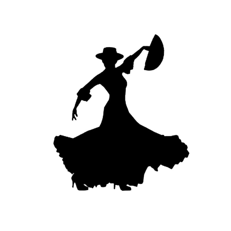 Car Stickers Funny Fashion Dancer People Car Decoration Accessories Decals Suitable for Various Models Black-white, 14cm*12cm