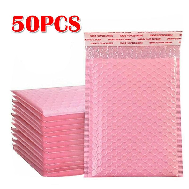 50PCS Bubble Mailers Padded Envelopes Packaging Bags for Business Self-Sealing Express Shipping Courier Organizer Storage Bag