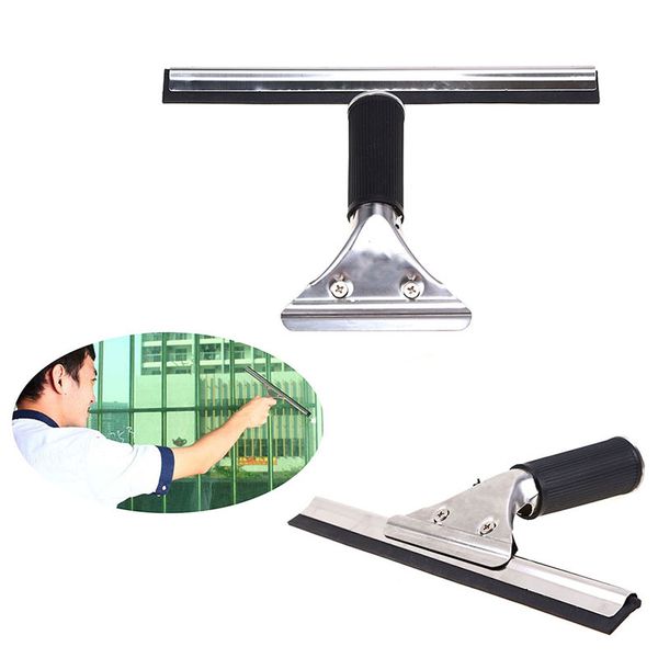 WHISM 2 Sizes Window Cleaner Squeegee Cleaning Brush Stainless Steel Glass Cleaner Windows Cleaning Tool Scrubber Wiper Brushes 210329