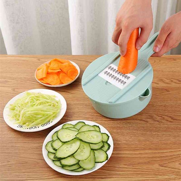 Mandoline Slicer Vegetable Kitchen Tools Accessories Slicer Potato Peeler Carrot Onion Grater multi-functional Vegetable Cutter 210330