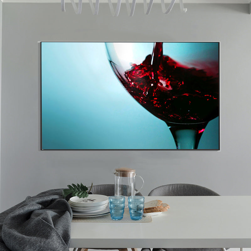 Canvas Paintings Wall Art Pictures Oil Painting Modern Kitchen Drink Glass Red Wine Bar Dinning Room Decor No Frame