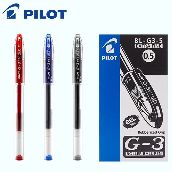 12 pcs-lot Gel Pen 0.5MM Japan Pilot BL-G3-5 signature pen office and school Rollerball pen wholesale 210330