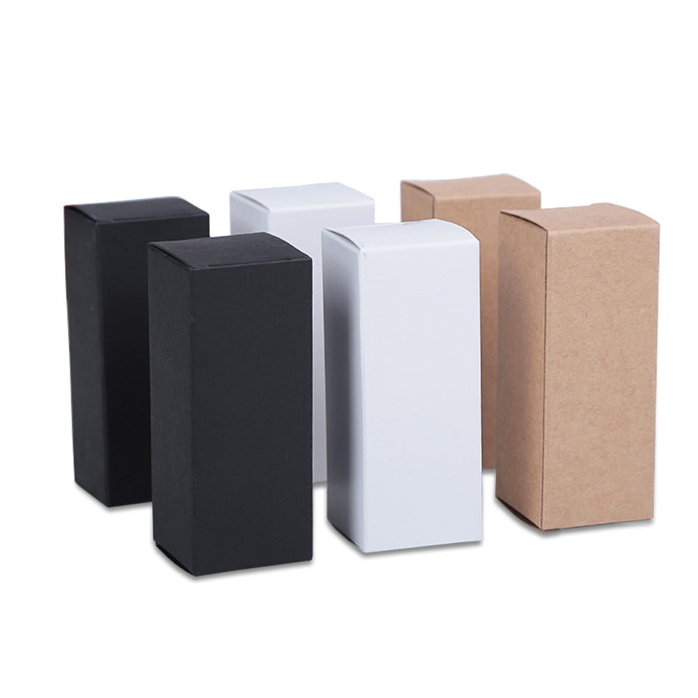 50pcs-lot Blank Kraft Paper Gift Box, Party Gift Essential Oil Bottle Package Boxes, Small Spray Bottle Packaging Cardboard Box