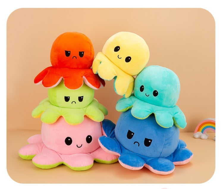 Flip octopus 20cm-30cm-40-50cm doll Flip octopus doll reversible octopus Pressure-relief toys, toys and dolls for children