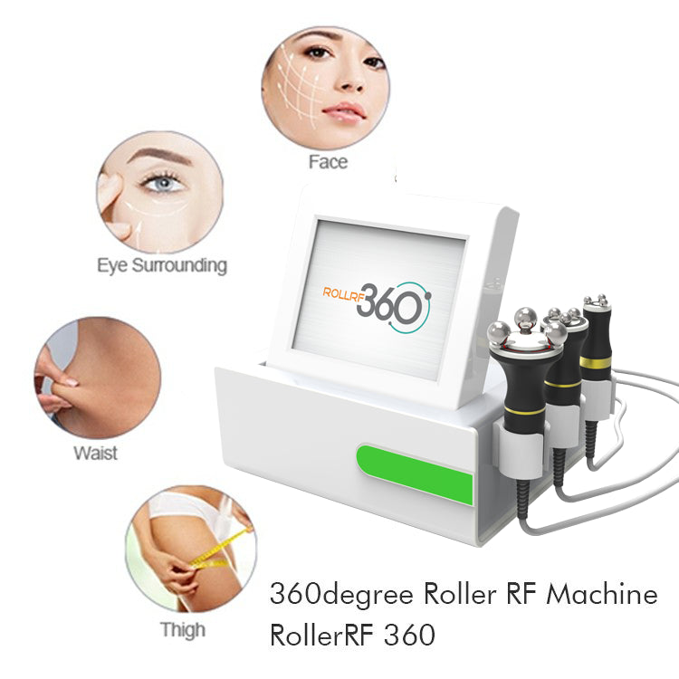 Multi-Function Beauty Equipment 360 Degree Rotating Rf Skin Tightening Machine Roller Radio Frequency Body Slimming Massage Device
