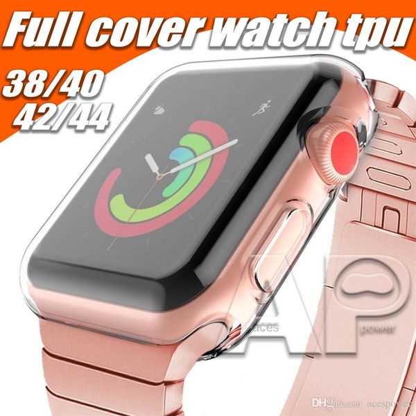 2021 Screen Protector for iWatch Apple Watch 45 4 Case 40mm 44mm 38mm 42mm Clear Soft TPU Cover Series 1 2 3 protective