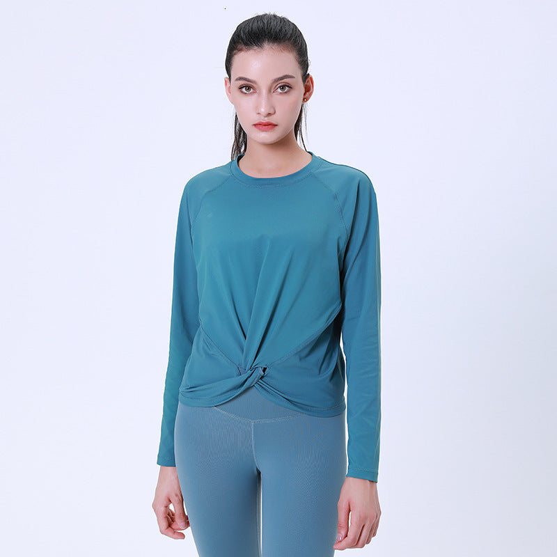 Luyogasports Sports Tops T-shirt Long-sleeved Gym Clothes Women Yoga Jacket Running Fitness Shirt Workout Athletic Activewear Tee