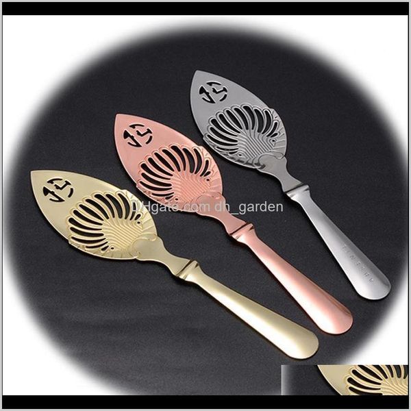 Tools Drinkware Spoons Bar Utensils Bitter Scoop Sugar Cake Filter Hollow Out 304 Stainless Steel Absinthe Cocktail Spoon Nxvcc 90Wsg