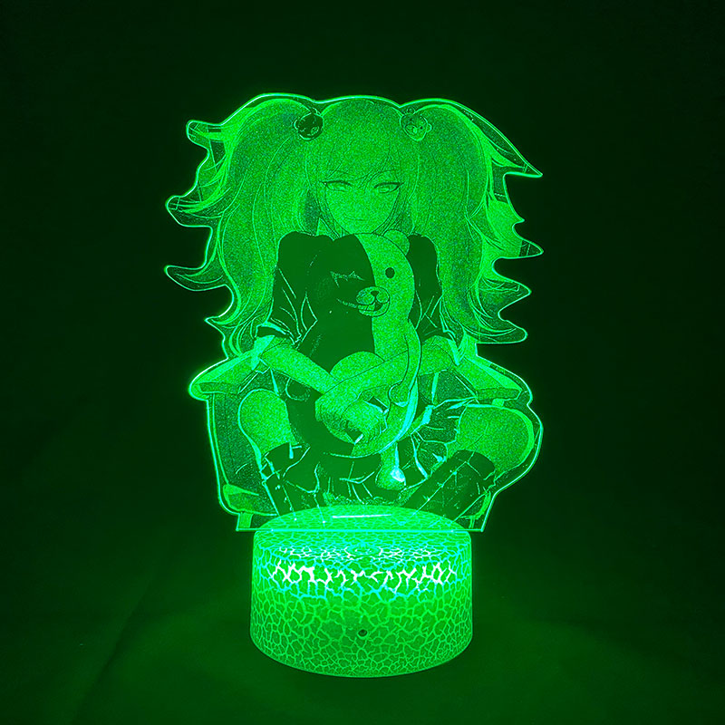 3D Picture Lamp Anime LED Baby Night Light Danganronpa Enoshima Junko 7-16 Color Japanese Games Figure USB Charger Smart Phone Control