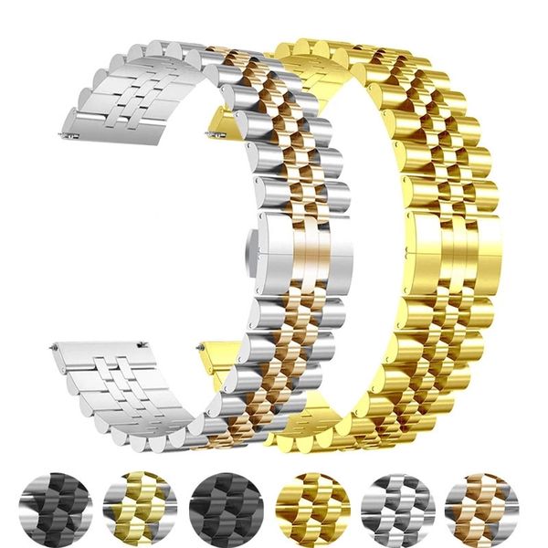 5 beads Stainless Steel Metal Band Watchband for Apple Watch Series 7 6 SE 5 4 3 iWatch Accessories Bracelet Strap 38 40 42 44mm