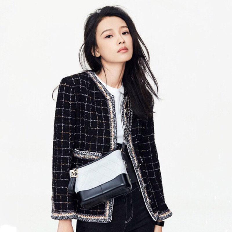 JSXDHK Runway Designer Women Tweed Jacket Autumn Winter Plaid Black Tassel Weave Coat Vintage Single breasted Outerwear S-3XL