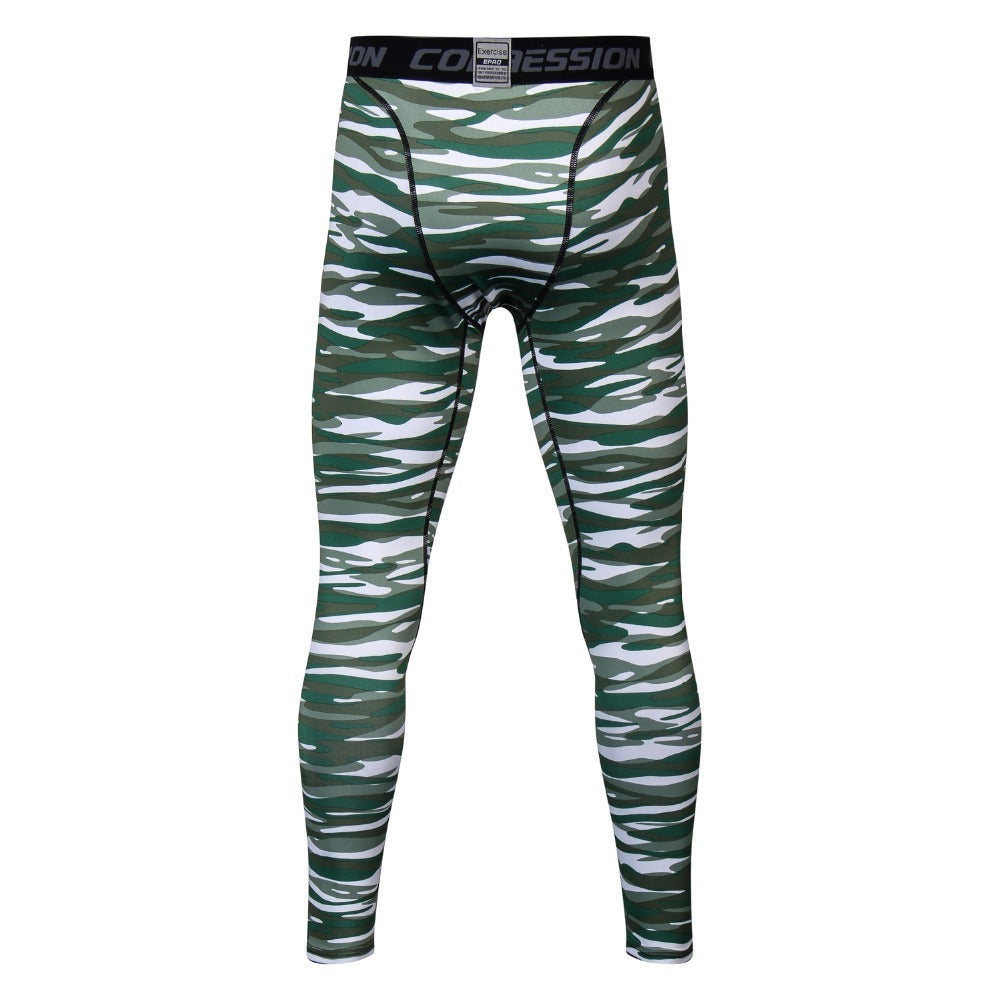 New Men&#039;s MMA Pro Compression Pants Camouflage Print High Elastic Tights Leggings