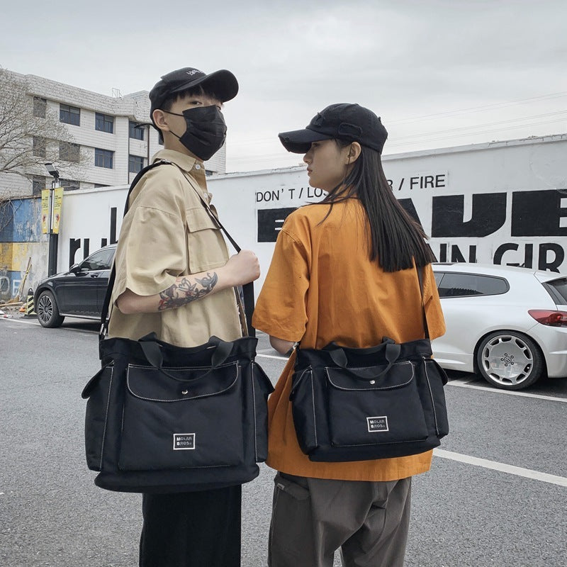 and Women&#039;s Korean Bag Men&#039;s Leisure One Shoulder Backpack Student Messenger Handbag Office Worker Briefcase