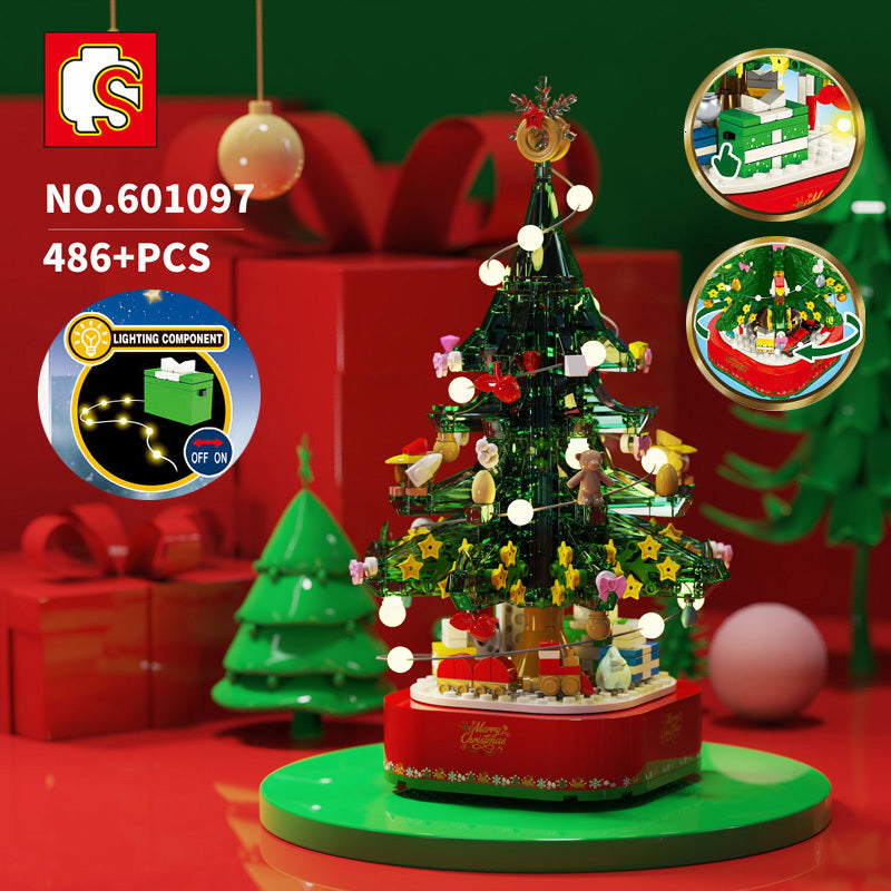 826PCS Christmas Village City Train tree minifigures Building Blocks legoINGlys set Bricks Toys Gifts Q1214