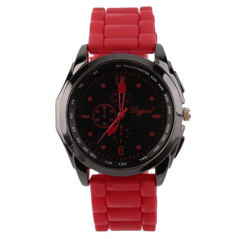 Wristwatches Fashion Silicone Candy Color Strap Quartz Watch Analog Sports Casual Wrist Classic Black Dial For Men Boys Valentine Gifts