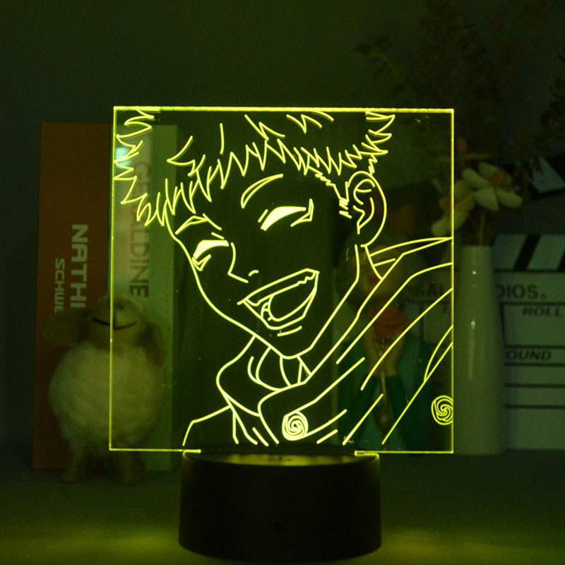 Creative Night Light LED 3D Illusion Nightlight Itadori Yuji Desk Lamp Smart Phone Control Jujutsu Kaisen Home Atmosphere Decor Gift