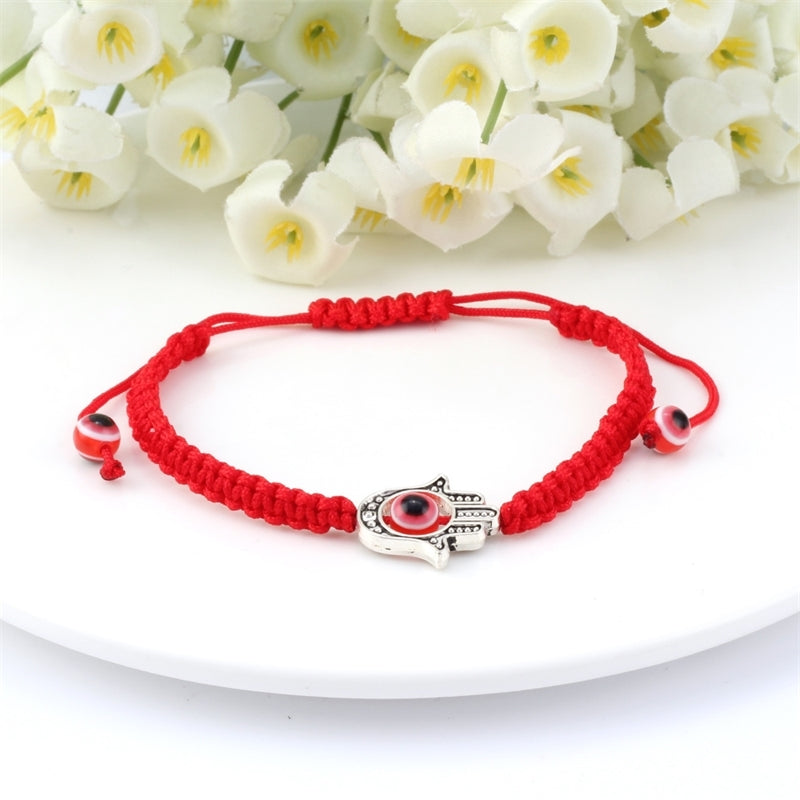 Red Rope evil eye palm rope Fatima&#039;s couple knitting Bracelet