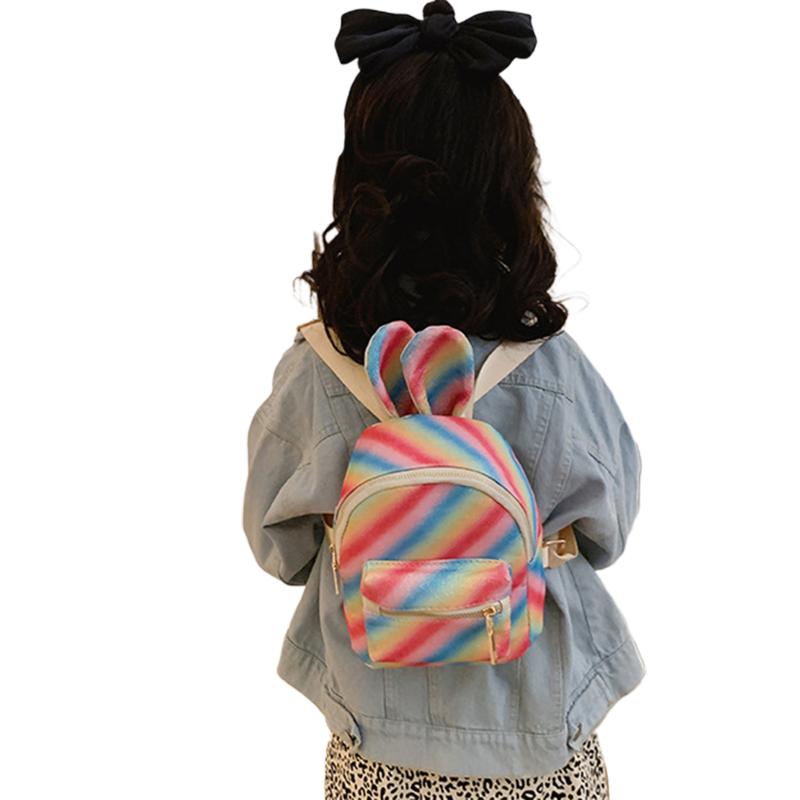 School Bags Fashion Kids Girls Backpack Glitter Sequins Bckpacks Rainbow Shoulder Bag Satchel