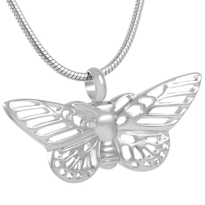 Pendant Necklaces Beautiful Butterfly Choker Cremation Jewelry Urn For Pet Ashes Women Necklace Animal Locket Memorial Gift