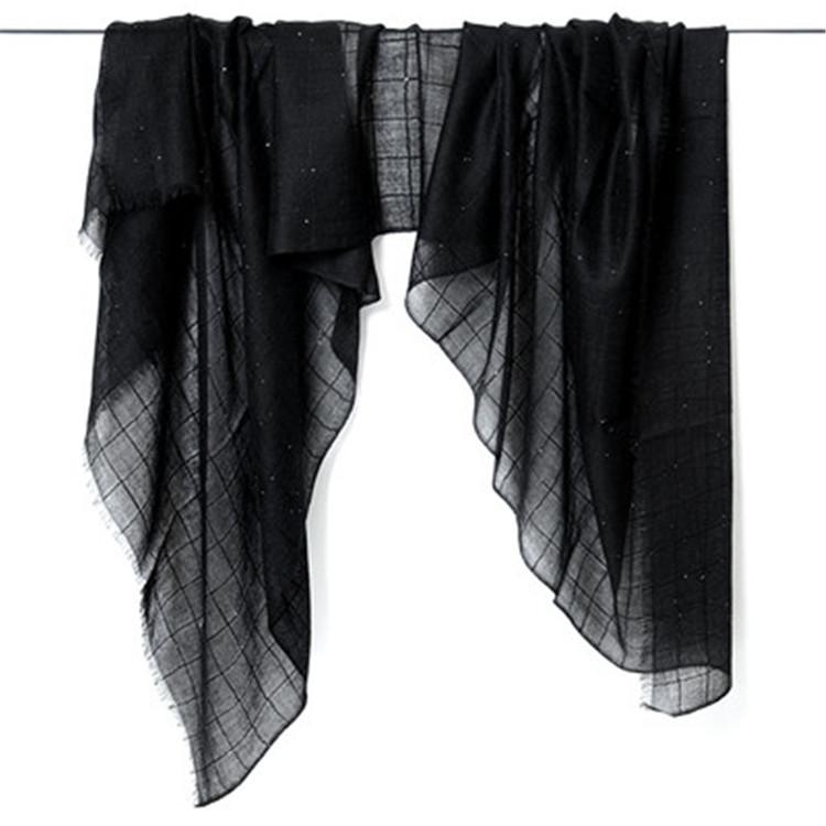 Scarves High Grade 100%cashmere Women Fashion Solid Bright Silk Scarfs Shawl Pashmina 95x200cm Small Tassel