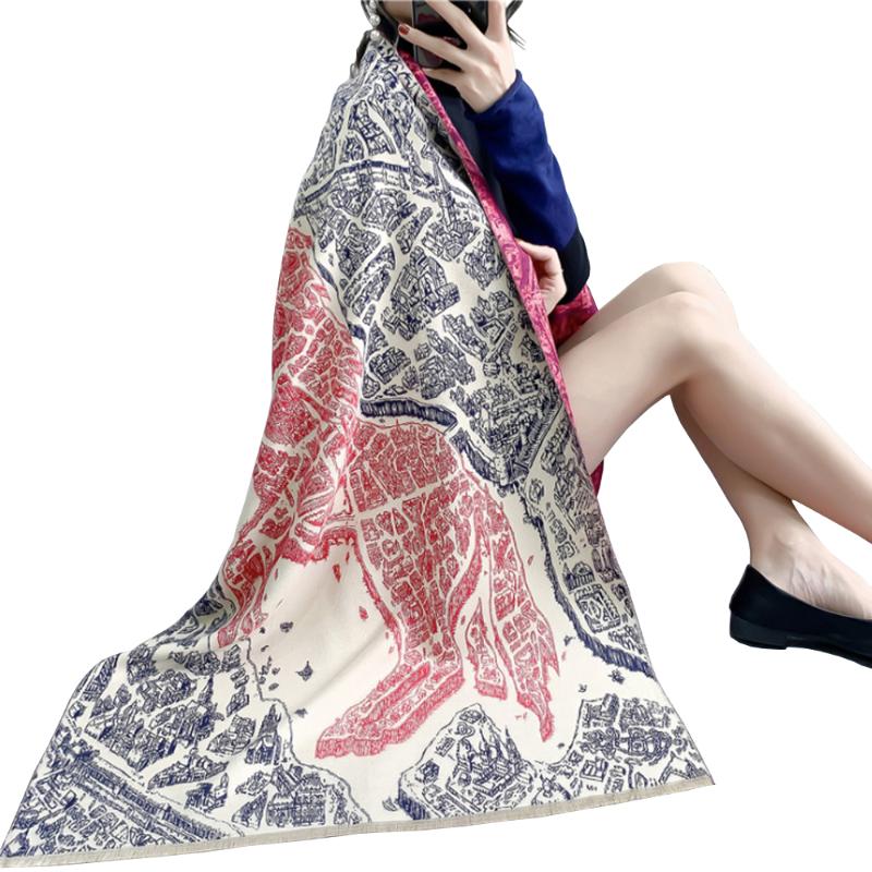 Scarves 2021 Fashion Winter Women Scarf Shrugs Long Warm Thick Horse Cashmere Shawl Pashmina Neck Wraps Poncho Encharpe Sjaal Szal Fular