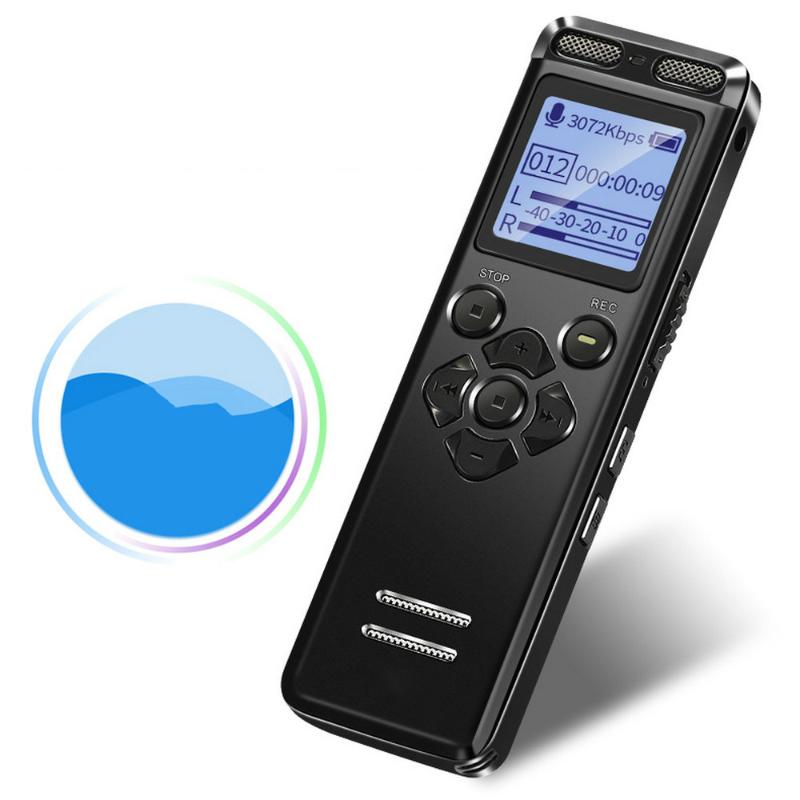 Digital Voice Recorder 1.4&quot; Big LCD Screen MP3 Player With MUF Dual Microphones 1536kpbs High Quality Recording Audio