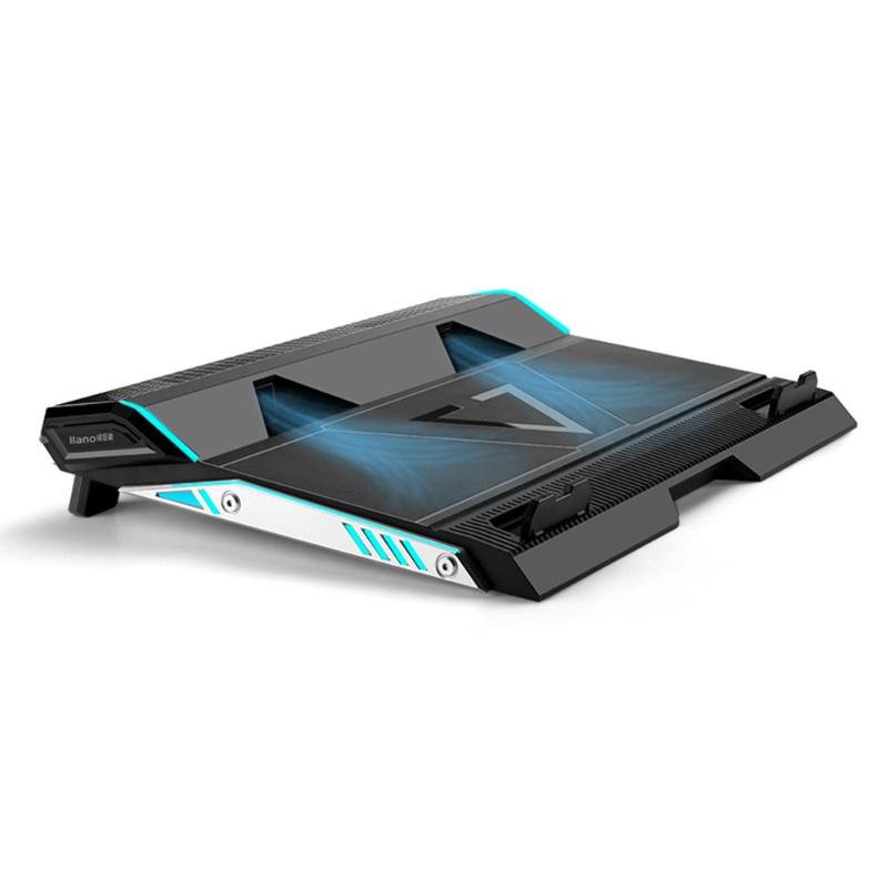 Laptop Cooling Pads LLANO Cooler 2 USB Ports Two Fan Base Notebook Stand Support 15.6-17.3 Inch Pad Accessories