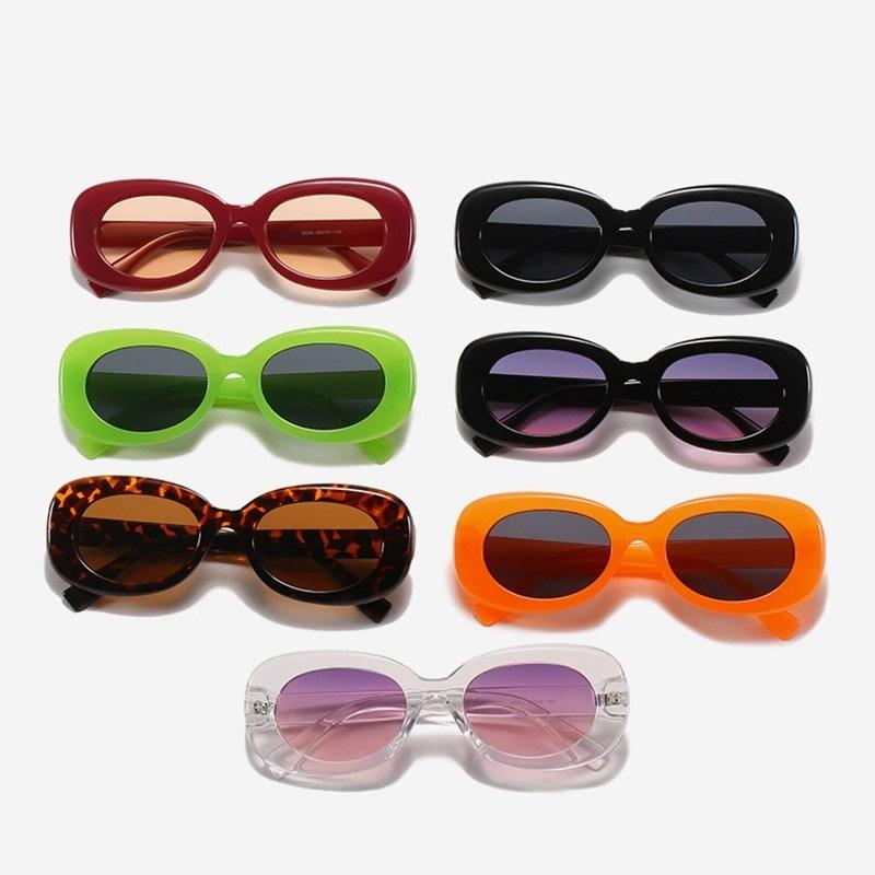 Sunglasses Fashion Candy Green Women Vintage Round Shades Small Oval Sun Glasses Female Men Sonnenbrille Zonnebril Dames UV400