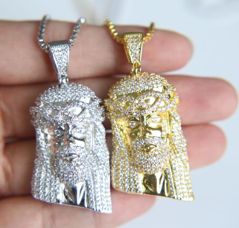 Pendant Necklaces Fashion Gold Color Wrap 60cm Short Chain Chokers Contracted Hip Hop Bling 3D Trendy Jewelry For Men