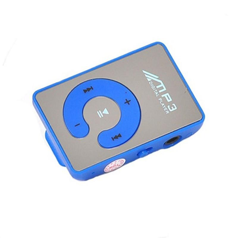 & MP4 Players Portable TF Card Mini C Button Mirror Clip Waterproof Digital Music Sports MP3 Player