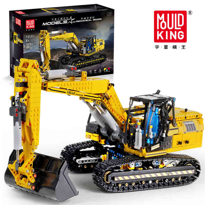 Lepining 20007 City Technic RC APP Motorized Excavator Truck Model Building Blocks MOC 8043 DIY Bricks Toys For Children Gifts 1008