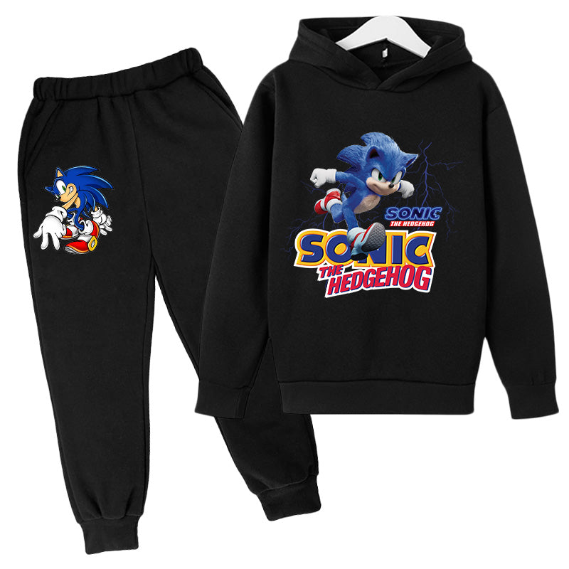 2021 New Sonic Hoodie Frozen Children&#039;s Cotton Suit Boy Clothing Toddler Teen Girl Clothing Spring Autumn Clothing Cute Set Fit