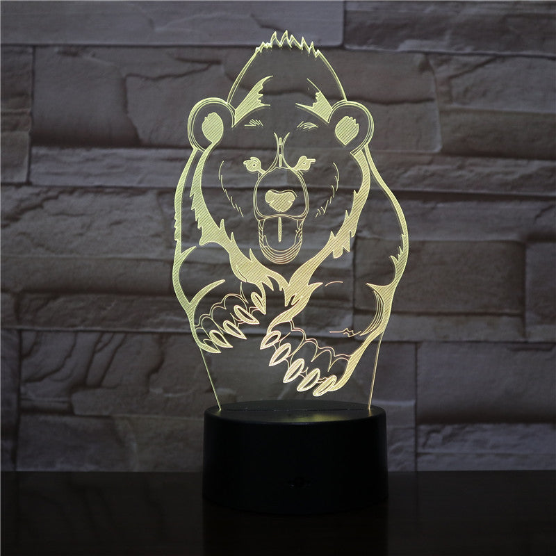 Dog 3D Illusion Night Light USB Modern LED Nightlight for Baby Room Desk Lamp Bluetooth Speaker 16 Color Control Decor Gift Kids