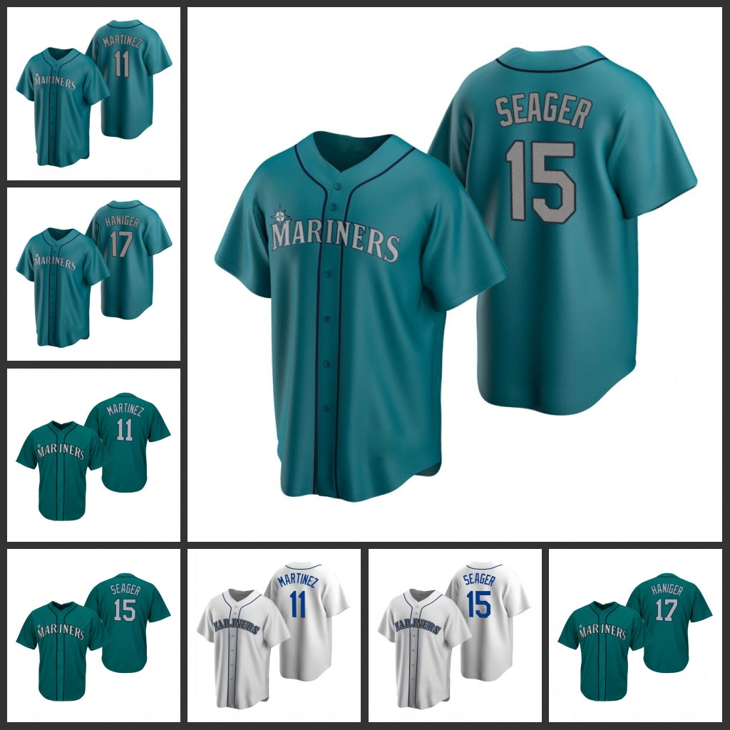 Seattle&#13;Mariners&#13;Men Edgar Martinez Kyle Seager Mitch Haniger Women Youth Jersey