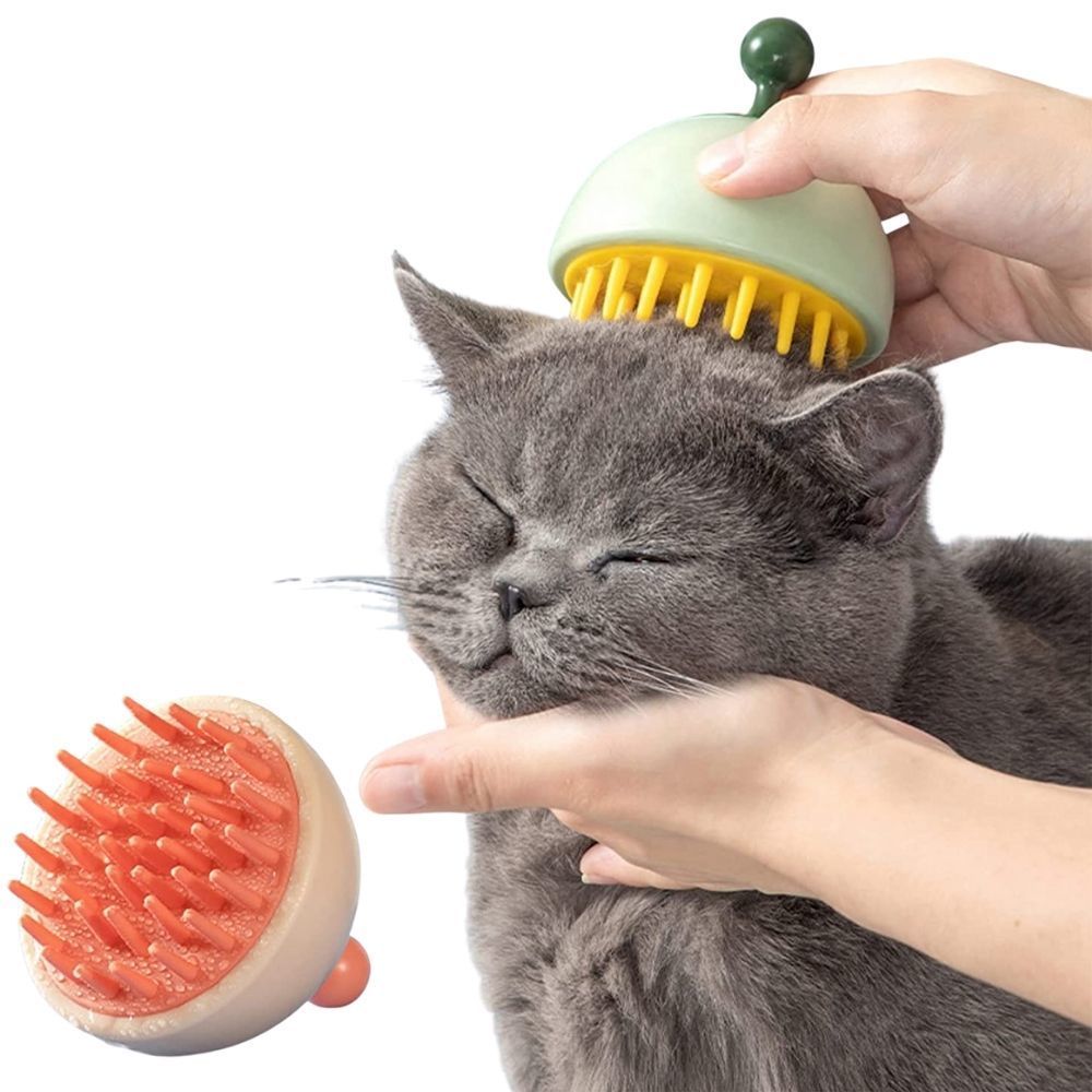Pet Silicone Bath Brush Cute Soft Silicone Massage Brush Dog Cat Spa Shampoo Shower Grooming Tool Kitten Puppy Hair Removal