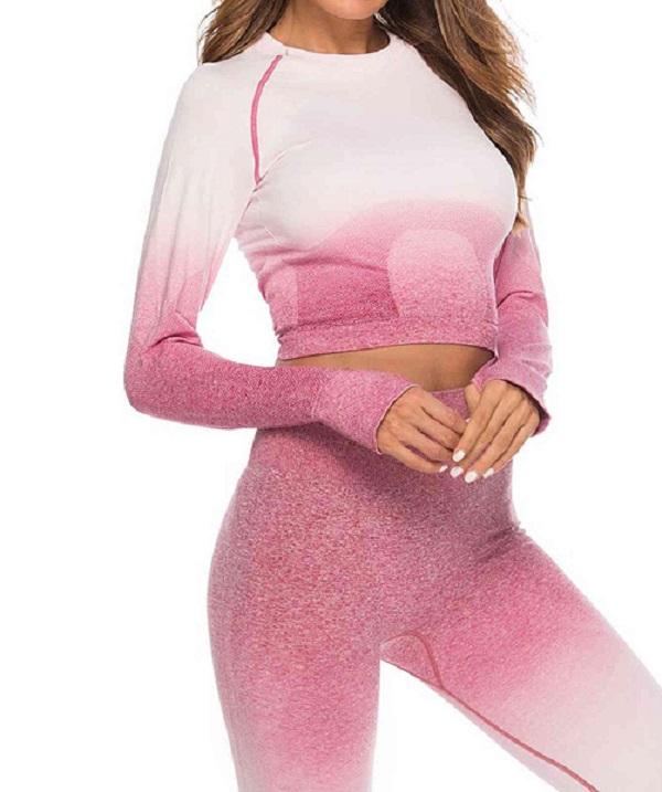 shaping Women Yoga Outfit Sets Workout Sportswear Gym Clothing Fitness Tracksuits Athletic Activewear Leggings Running Sports Suits 06
