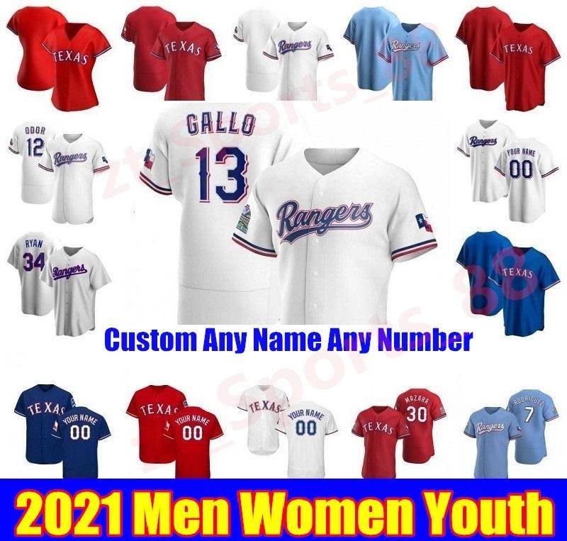 2021 Men Women kids youth Baseball Jerseys 13 Joey Gallo Authentic Rougned Odor Choo Elvis Andrus Ronald Guzman Adrian Alexis jersey